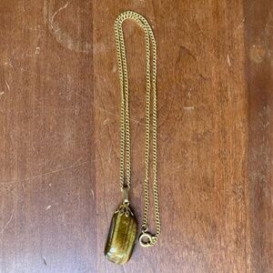 Vintage Tiger's Eye Pendant Necklace
